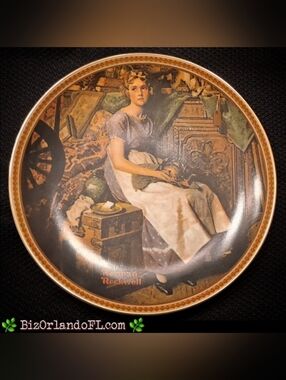 "Dreaming in the Attic" Collector Plate by Knowles China Norman Rockwell Artwork